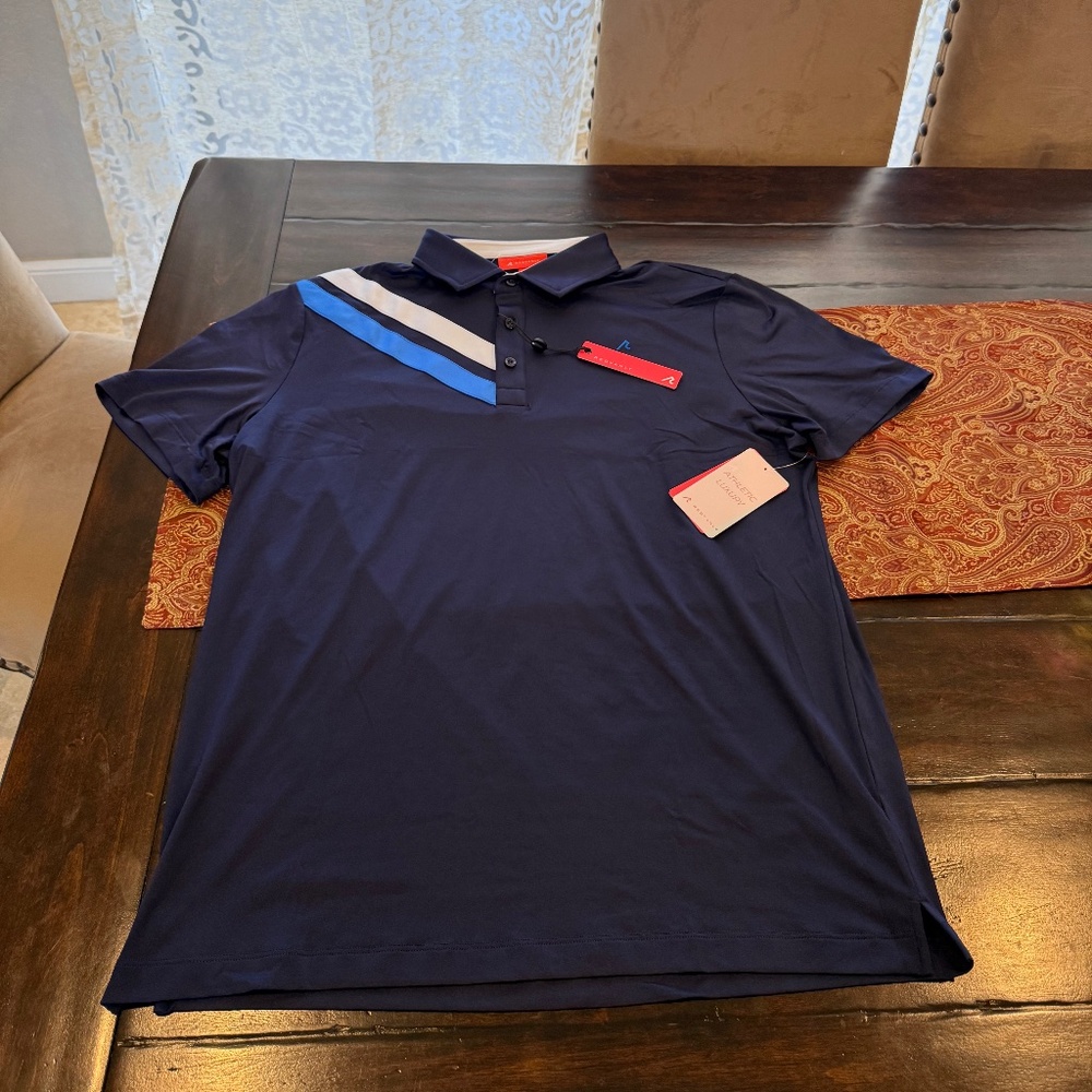 Redvanly Men’s Large Midnight Navy Westin Performance Polo MSRP $110 - Picture 3 of 6